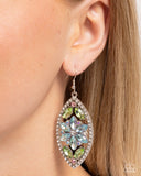 Gallant Garden - Blue Earrings - Paparazzi Accessories Earrings Bedazzle Me Pretty Mobile Fashion Boutique