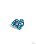 Gallant Glitter - Blue Ring - Paparazzi Accessories Ring Bedazzle Me Pretty Mobile Fashion Boutique