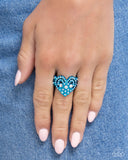 Gallant Glitter - Blue Ring - Paparazzi Accessories Ring Bedazzle Me Pretty Mobile Fashion Boutique