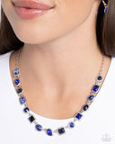 Gallery Glam - Blue Necklace - Paparazzi Accessories Necklace Bedazzle Me Pretty Mobile Fashion Boutique