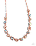 Gallery Glam - Copper Necklace - Paparazzi Accessories Necklace Bedazzle Me Pretty Mobile Fashion Boutique