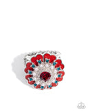 Gallery Glitz - Red Ring - Paparazzi Accessories Ring Bedazzle Me Pretty Mobile Fashion Boutique