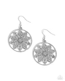 Garden Allure - Silver Earrings - Paparazzi Accessories Earrings Bedazzle Me Pretty Mobile Fashion Boutique