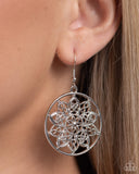 Garden Allure - Silver Earrings - Paparazzi Accessories Earrings Bedazzle Me Pretty Mobile Fashion Boutique