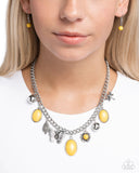 Garden Center - Yellow Necklace - Paparazzi Accessories Necklace Bedazzle Me Pretty Mobile Fashion Boutique