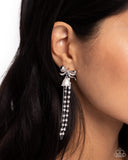 Garden Gain - White Post Earrings - Paparazzi Accessories Post Earrings Bedazzle Me Pretty Mobile Fashion Boutique