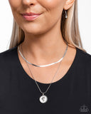 Garden Gallery - White Necklace - Paparazzi Accessories Necklace Bedazzle Me Pretty Mobile Fashion Boutique