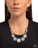 Garden Gesture - Blue Necklace - Paparazzi Accessories Necklace Bedazzle Me Pretty Mobile Fashion Boutique