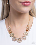 Garden Gesture - Brown Necklace - Paparazzi Accessories Necklace Bedazzle Me Pretty Mobile Fashion Boutique