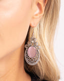 Garden Gondola Ride - Pink Earrings - Paparazzi Accessories Earrings Bedazzle Me Pretty Mobile Fashion Boutique
