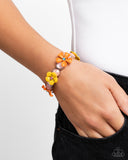 Garden Grove - Orange Bracelet - Paparazzi Accessories Bracelet Bedazzle Me Pretty Mobile Fashion Boutique