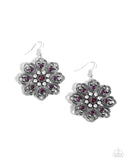 Garden of Love - Purple Earrings - Paparazzi Accessories Earrings Bedazzle Me Pretty Mobile Fashion Boutique