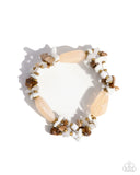 Garden Palette - White Bracelet - Paparazzi Accessories Bracelet Bedazzle Me Pretty Mobile Fashion Boutique