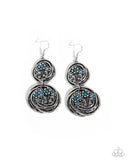 Garden Pavement - Blue Earrings - Paparazzi Accessories Earrings Bedazzle Me Pretty Mobile Fashion Boutique