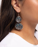 Garden Pavement - Blue Earrings - Paparazzi Accessories Earrings Bedazzle Me Pretty Mobile Fashion Boutique