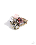 Gardening Gang - Brass Ring - Paparazzi Accessories Ring Bedazzle Me Pretty Mobile Fashion Boutique