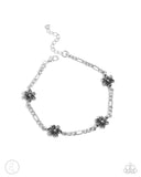Gardening Gusto - Silver Anklet - Paparazzi Accessories Anklet Bedazzle Me Pretty Mobile Fashion Boutique
