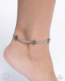 Gardening Gusto - Silver Anklet - Paparazzi Accessories Anklet Bedazzle Me Pretty Mobile Fashion Boutique