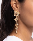 Generous Garden - Gold Post Earrings - Paparazzi Accessories Post Earrings Bedazzle Me Pretty Mobile Fashion Boutique
