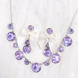 Genteel Gallery - Purple Necklace - Paparazzi Accessories Necklace Bedazzle Me Pretty Mobile Fashion Boutique