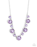 Genteel Gallery - Purple Necklace - Paparazzi Accessories Necklace Bedazzle Me Pretty Mobile Fashion Boutique
