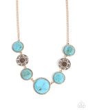 Gentle Glam - Blue Necklace - Paparazzi Accessories Necklace Bedazzle Me Pretty Mobile Fashion Boutique