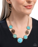 Gentle Glam - Blue Necklace - Paparazzi Accessories Necklace Bedazzle Me Pretty Mobile Fashion Boutique