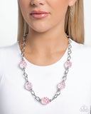 Gentle Glass - Pink Necklace - Paparazzi Accessories Necklace Bedazzle Me Pretty Mobile Fashion Boutique