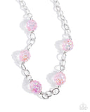 Gentle Glass - Pink Necklace - Paparazzi Accessories Necklace Bedazzle Me Pretty Mobile Fashion Boutique