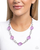Gentle Glass - Purple Necklace - Paparazzi Accessories Necklace Bedazzle Me Pretty Mobile Fashion Boutique