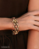 Genuine Grounding - Orange Bracelet - Paparazzi Accessories Bracelet Bedazzle Me Pretty Mobile Fashion Boutique