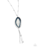 Geode Gamble - Blue Necklace - Paparazzi Accessories Necklace Bedazzle Me Pretty Mobile Fashion Boutique