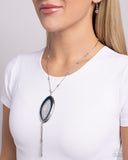 Geode Gamble - Blue Necklace - Paparazzi Accessories Necklace Bedazzle Me Pretty Mobile Fashion Boutique