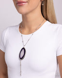 Geode Gamble - Purple Necklace - Paparazzi Accessories Necklace Bedazzle Me Pretty Mobile Fashion Boutique