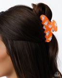 Ghostly Greeting - Orange Hair Clip - Paparazzi Accessories Hair Clip Bedazzle Me Pretty Mobile Fashion Boutique