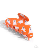 Ghostly Greeting - Orange Hair Clip - Paparazzi Accessories Hair Clip Bedazzle Me Pretty Mobile Fashion Boutique