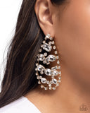 Giant Glitter - Gold Post Earrings - Paparazzi Accessories Post Earrings Bedazzle Me Pretty Mobile Fashion Boutique