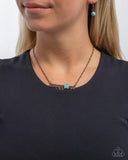 Giddy Up Glam - Copper Necklace - Paparazzi Accessories Necklace Bedazzle Me Pretty Mobile Fashion Boutique