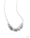 Gilded Gift - White Necklace - Paparazzi Accessories Necklace Bedazzle Me Pretty Mobile Fashion Boutique