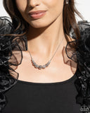 Gilded Gift - White Necklace - Paparazzi Accessories Necklace Bedazzle Me Pretty Mobile Fashion Boutique
