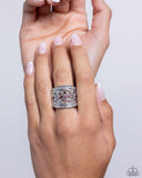 Gilded Glitz - Red Ring - Paparazzi Accessories Ring Bedazzle Me Pretty Mobile Fashion Boutique