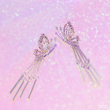 Gimme The Glitz - A Few of My Favorite Wings Pink Earrings - 2 Pc Mystery Set - Paparazzi Accessories Bedazzle Me Pretty Mobile Fashion Boutique