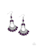 Girly Girl Getup - Purple Earrings - Paparazzi Accessories Earrings Bedazzle Me Pretty Mobile Fashion Boutique
