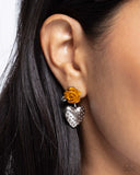Girly Grade - Brown Post Earrings - Paparazzi Accessories Post Earrings Bedazzle Me Pretty Mobile Fashion Boutique