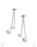 Give Us A PEARL! - White Post Earrings - Paparazzi Accessories Post Earrings Bedazzle Me Pretty Mobile Fashion Boutique