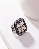 Giving Grounded - White Ring - Paparazzi Accessories Ring Bedazzle Me Pretty Mobile Fashion Boutique