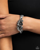 Glamorously Garnished - Silver Bracelet - Paparazzi Accessories Bracelet Bedazzle Me Pretty Mobile Fashion Boutique