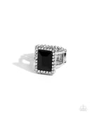 Glamorously Glitzy - Black Ring - Paparazzi Accessories Ring Bedazzle Me Pretty Mobile Fashion Boutique