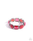 Glassy Generosity - Pink Bracelet - Paparazzi Accessories Bracelet Bedazzle Me Pretty Mobile Fashion Boutique