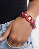 Glassy Generosity - Pink Bracelet - Paparazzi Accessories Bracelet Bedazzle Me Pretty Mobile Fashion Boutique